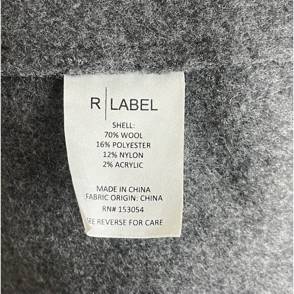 The Reset R Label Minimalist Midi Wool Blend Pea Coat Clean Line Size Medium - Picture 6 of 6